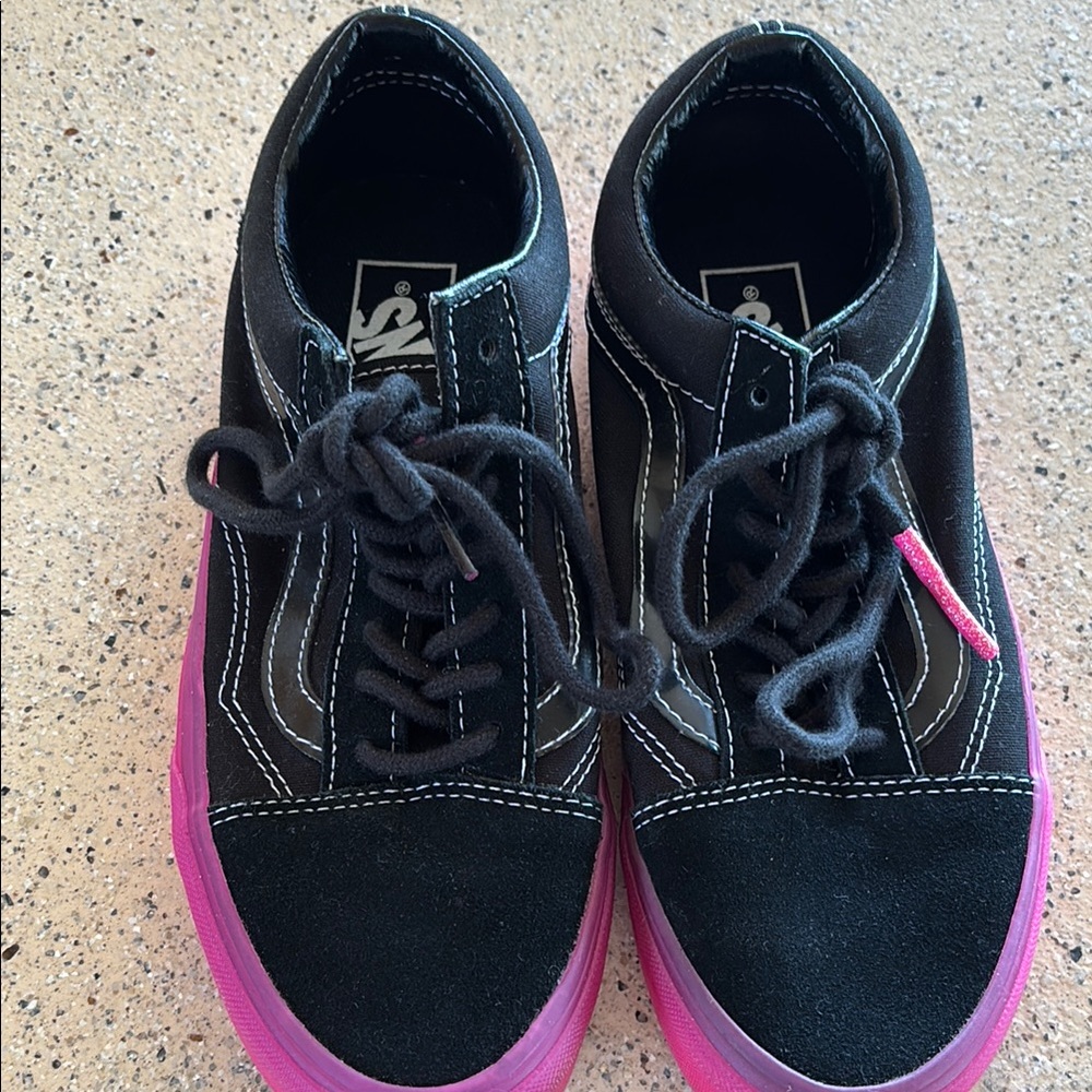 Vans Black and Pink Women's Sneakers
